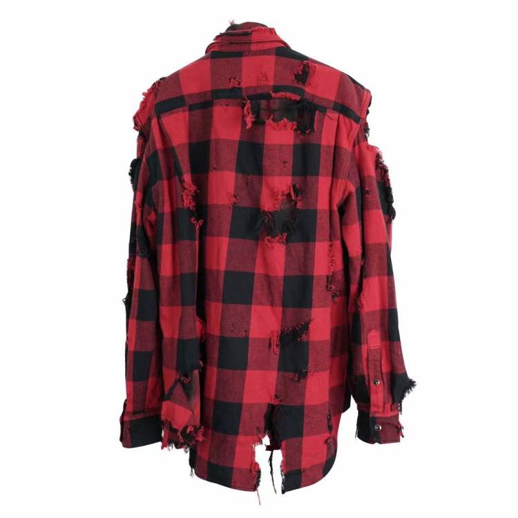 Maison Mihara Yasuhiro Distressed Plaid Shirt
