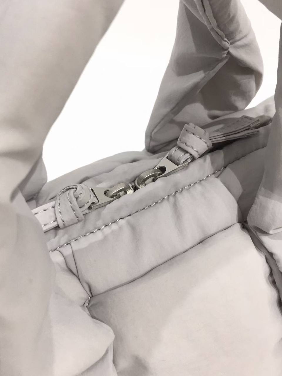 BOTTEGA VENETA Padded Intrecciato Briefcase Gray Bag