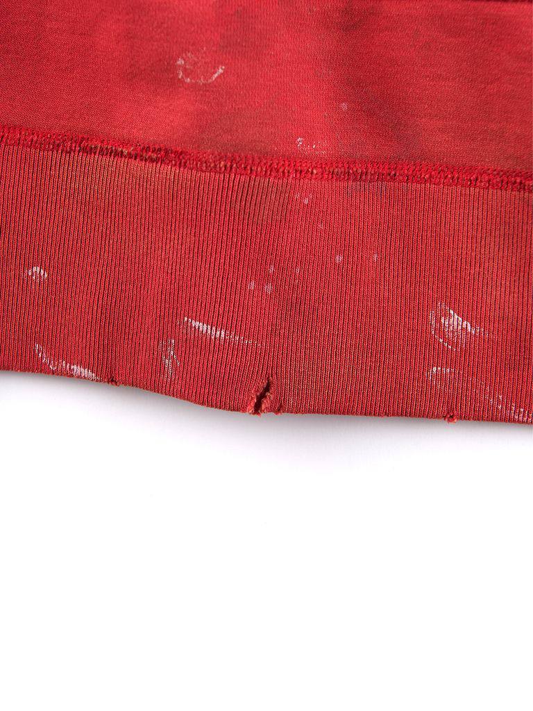 READYMADE x SAINT MICHAEL Red Distressed Hoodie