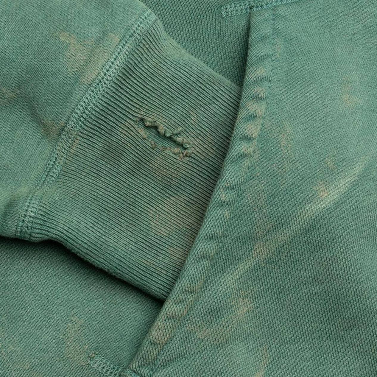 READYMADE x SAINT MICHAEL Green Distressed Hoodie