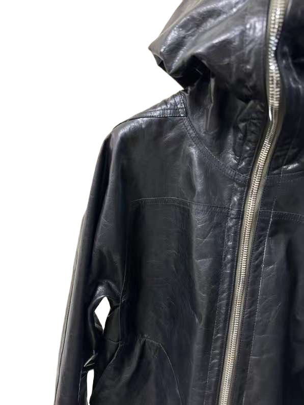 RICK OWENS Glove Leather Hooded Jacket