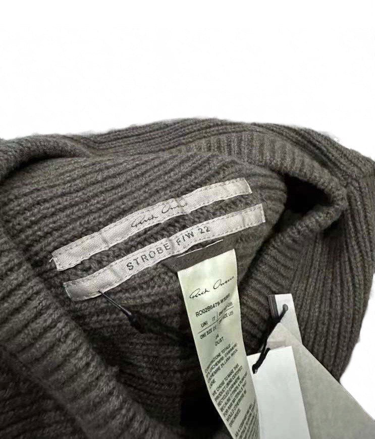 RICK OWENS Ribbed-Edge Beanie/Balaclava