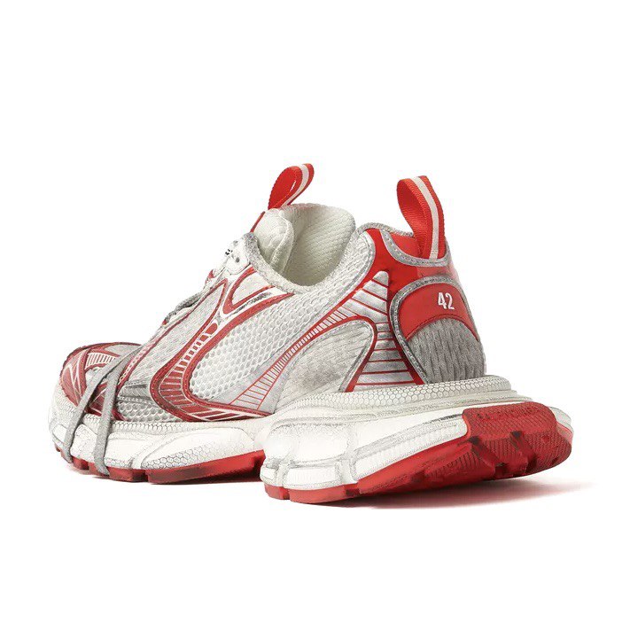 BALENCIAGA White & Red 3xl Sneakers - 9060 White/Red