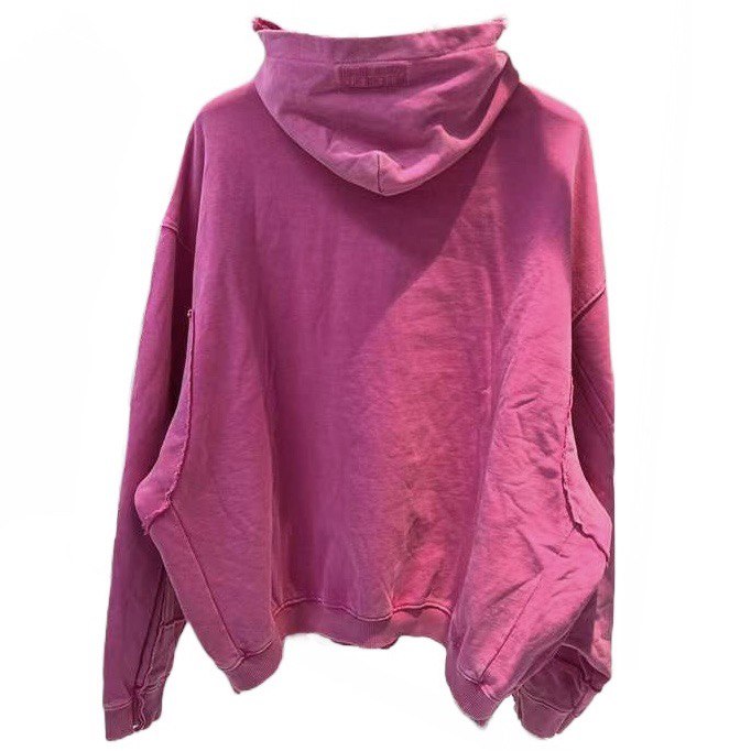 VETEMENTS Washed pink Zip Up Hoodie