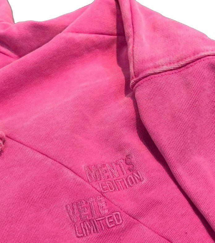 VETEMENTS Washed pink Zip Up Hoodie