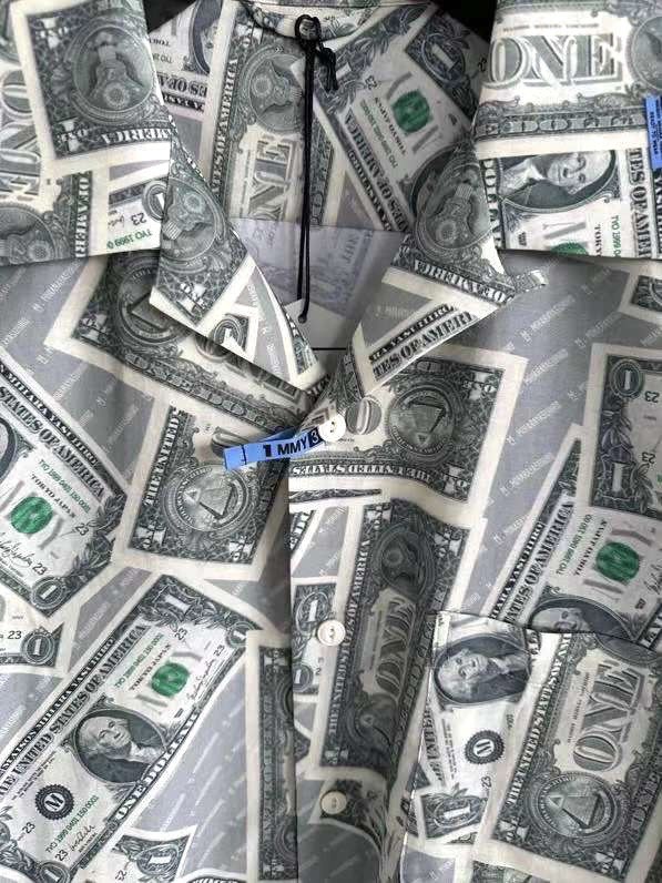 MAISON MIHARA YASUHIRO Dollar Bill Long-Sleeve Shirt