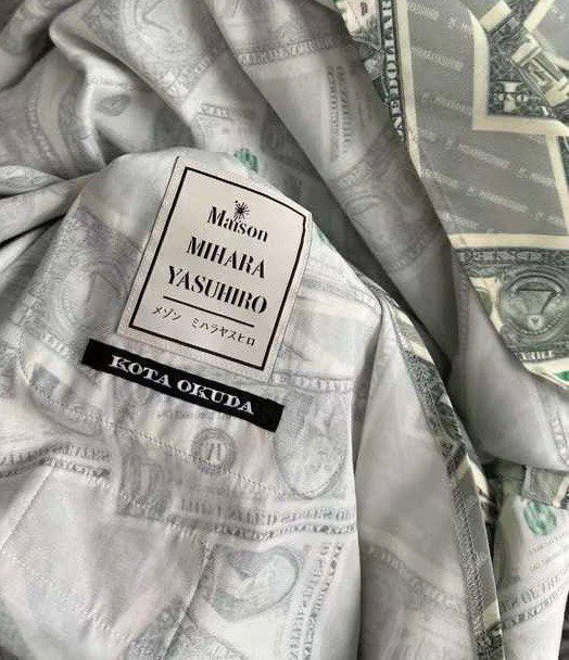MAISON MIHARA YASUHIRO Dollar Bill Long-Sleeve Shirt