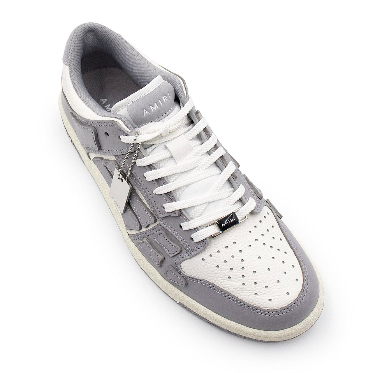 AMIRI Grey & White Skel Top Low Trainers