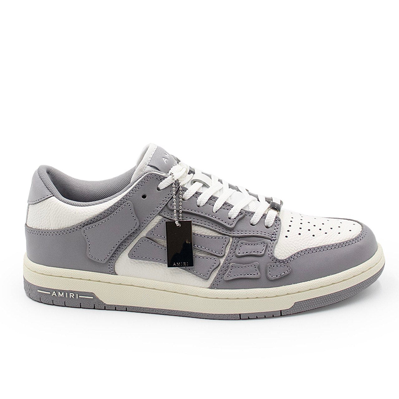AMIRI Grey & White Skel Top Low Trainers