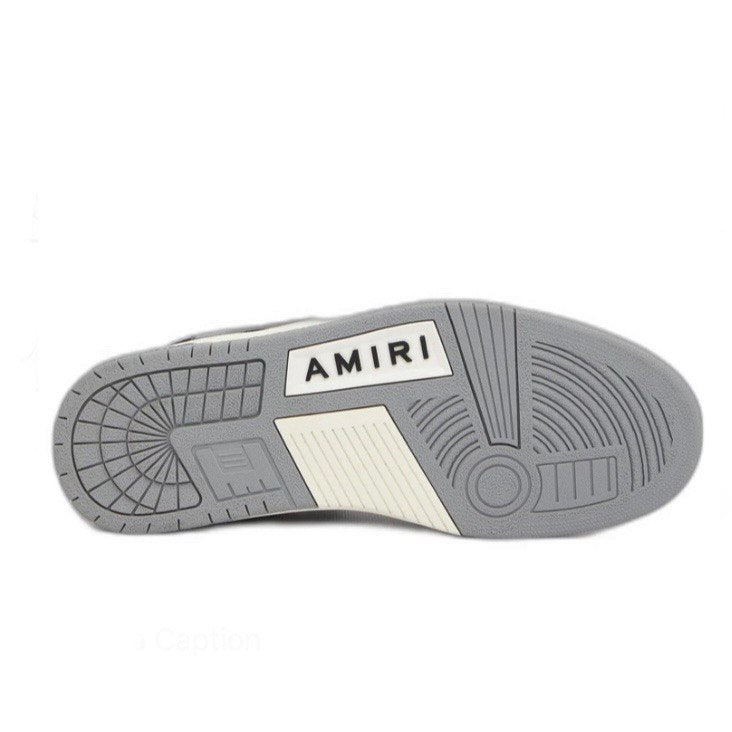AMIRI Grey & Black Skel Top Low Trainers