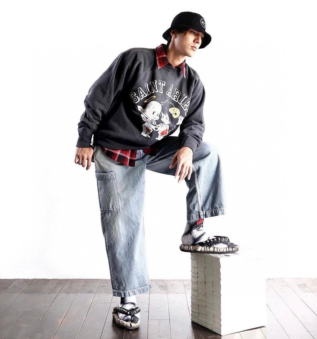 SAINT MICHAEL Aries Crewneck Sweatshirt In Black