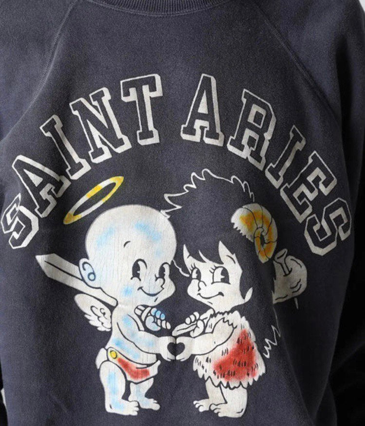 SAINT MICHAEL Aries Crewneck Sweatshirt In Black