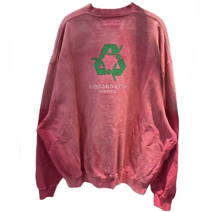 VETEMENTS "I'm Not Doing S**t Today" Slogan Sweatshirt Pink