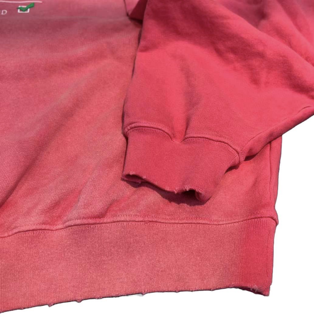 VETEMENTS "I'm Not Doing S**t Today" Slogan Sweatshirt Pink