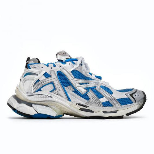 BALENCIAGA   Runner Mesh Panelled Trainers In Blue