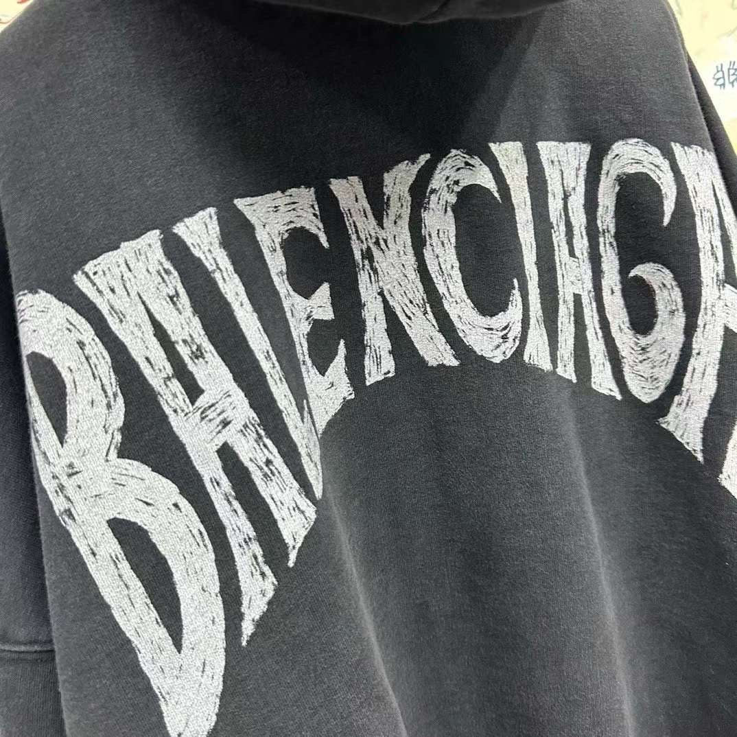 BALENCIAGA Nw Logo Print Hoodie SPRING24