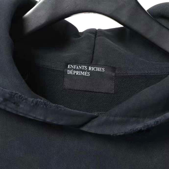 ENFANTS RICHES DÉPRIMÉS Black Distressed Hoodie