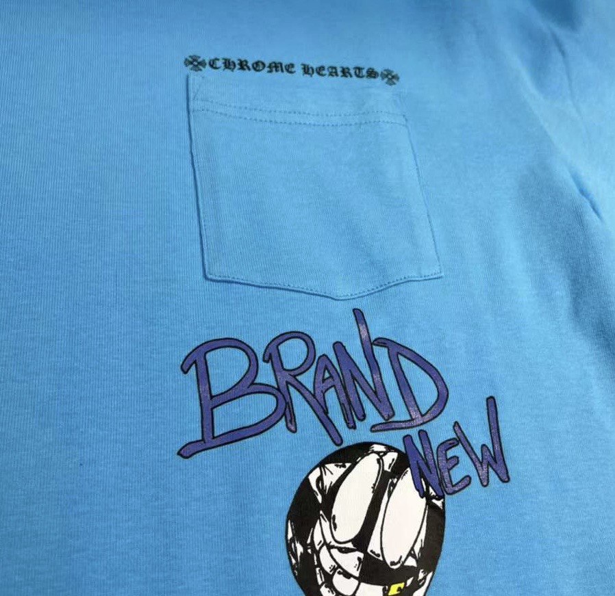 CHROME HEARTS Matty Boy Brain New "Light Blue" T-shirt