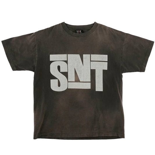 SAINT MICHAEL SNT Anthracite Printed T-Shirt