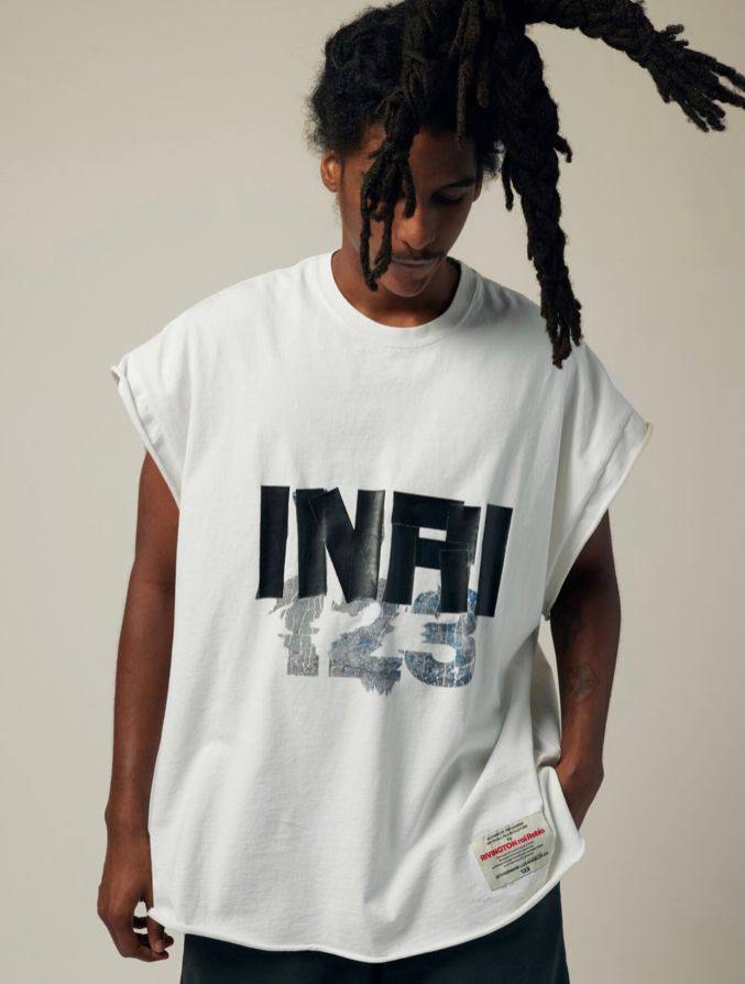 FEAR OF GOD x RRR 123 'INRI' White Cutoff T-shirt