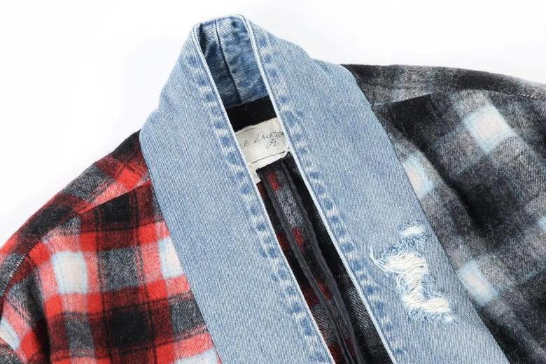 GREG LAUREN Grey Red Jacket