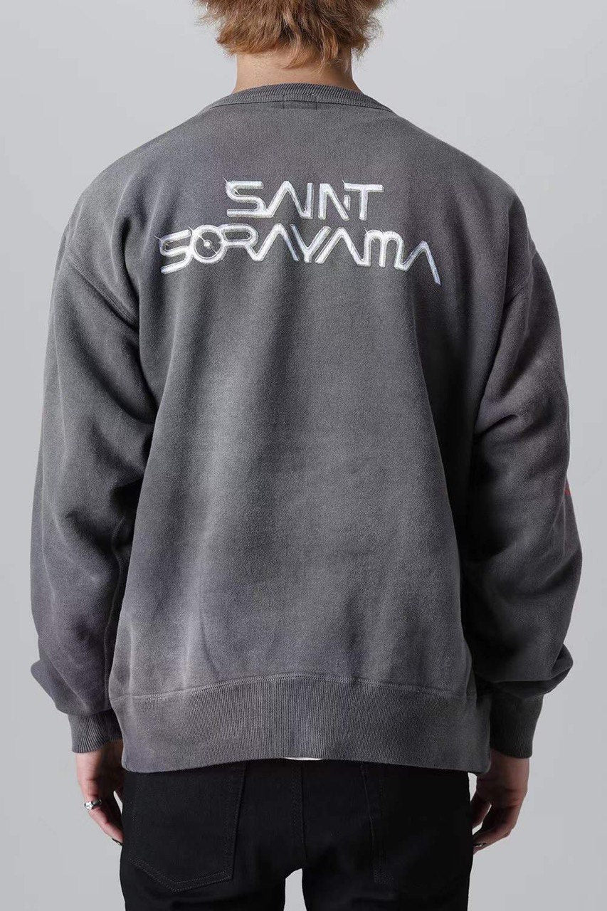 SAINT MICHAEL X SORAYAMA Graphic Print Crew-Neck Sweatshirt