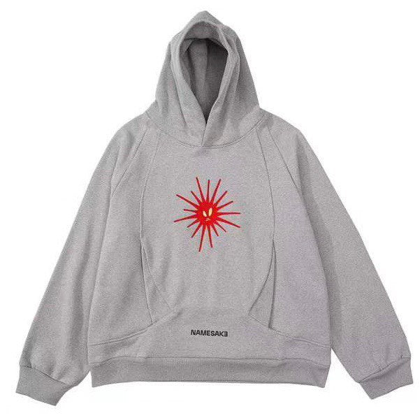 NAMESAKE Joey Off Court Embroidered Hoodie In Grey – OUTGUM