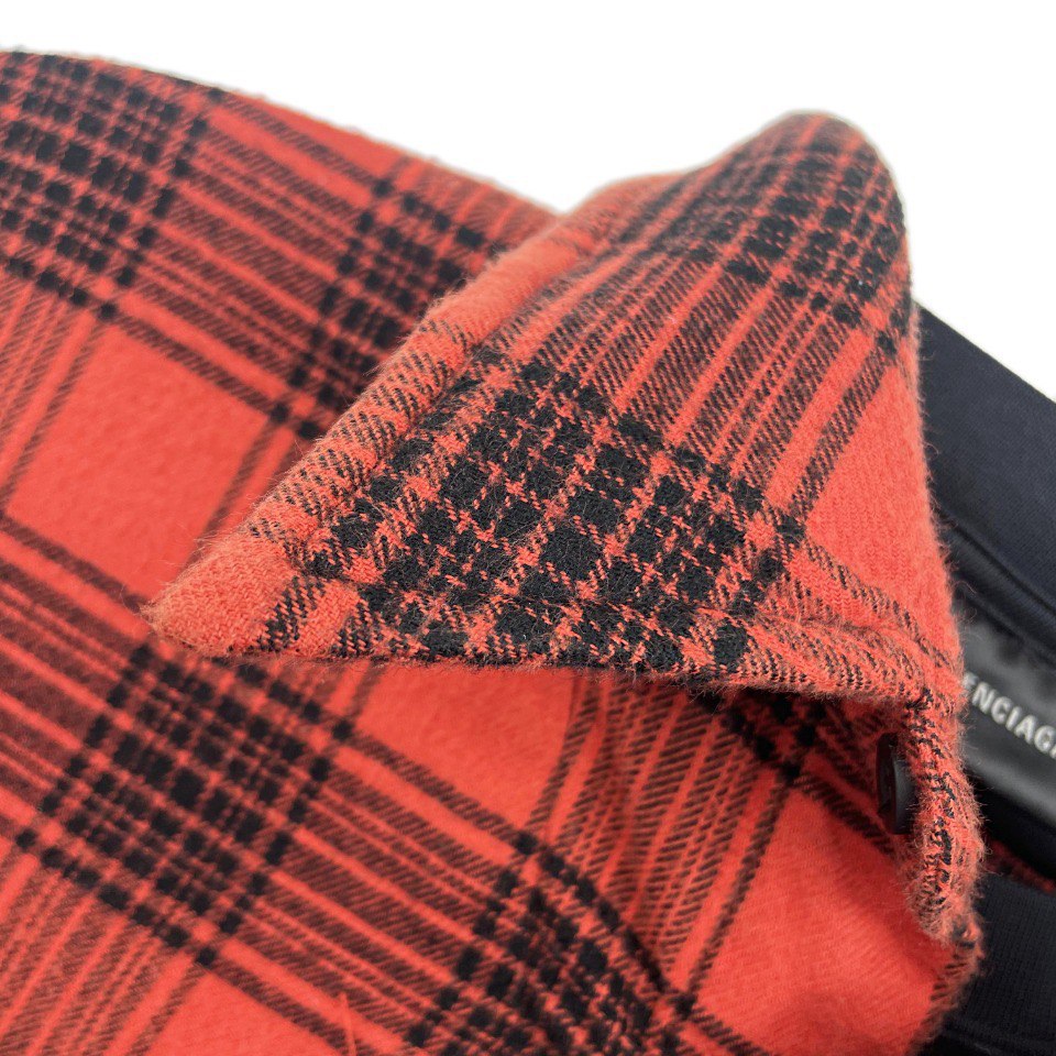 BALENCIAGA Oversized Checked Cotton Shirt
