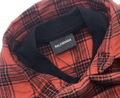 BALENCIAGA Oversized Checked Cotton Shirt