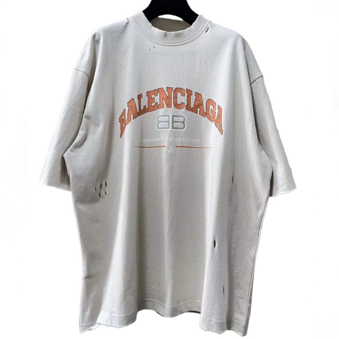 BALENCIAGA Maison Logo Print T shirt OUTGUM