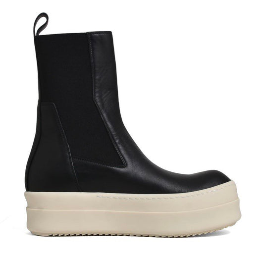 RICK OWENS Mega Bumper Beatle Leather Platform Ankle Boots