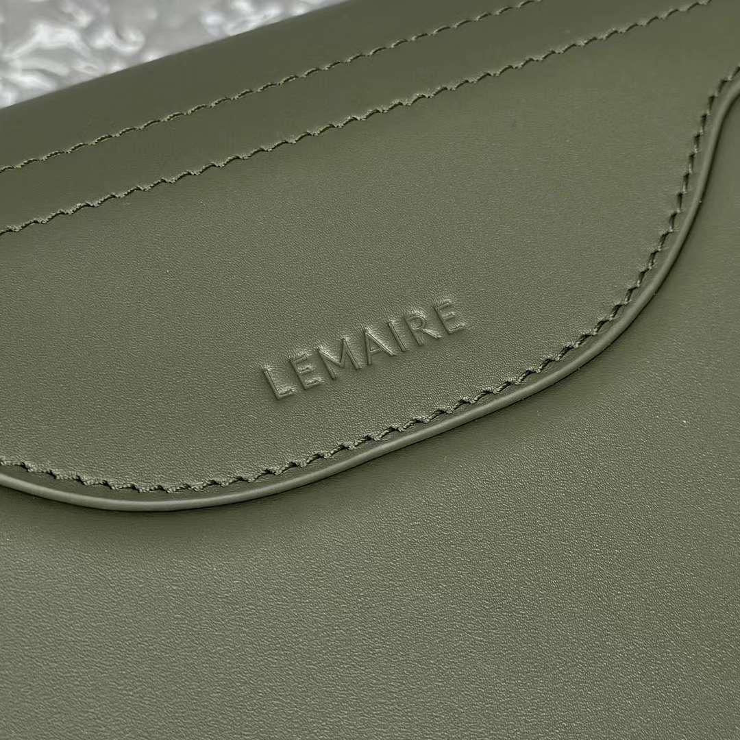 LEMAIRE mini green Ransel leather crossbody bag