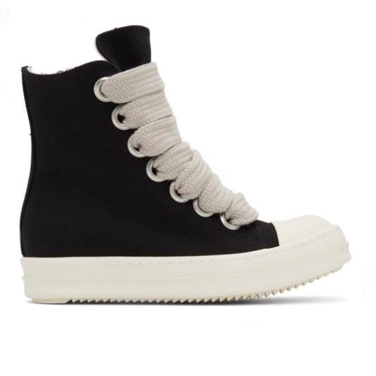 RICK OWENS Jumbo Lace High Top Textile Sneakers