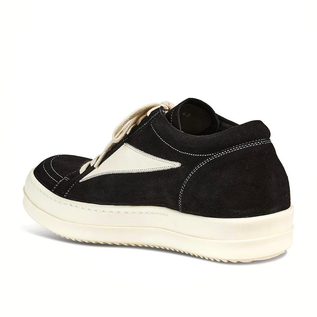 RICK OWENS Black Suede Vintage Sneakers