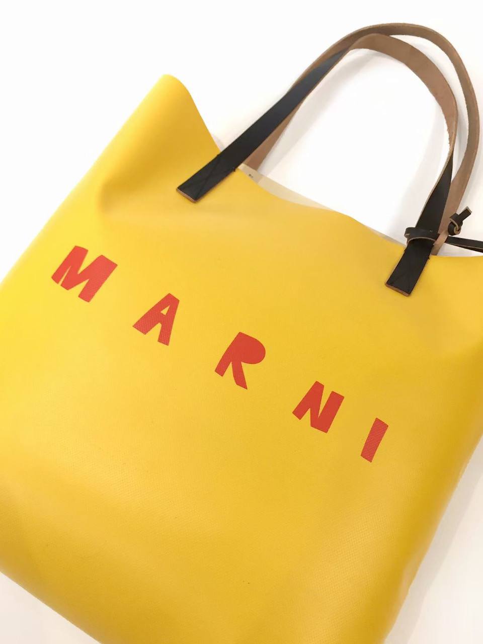 MARNI PVC Blue & Yellow Tote Bag