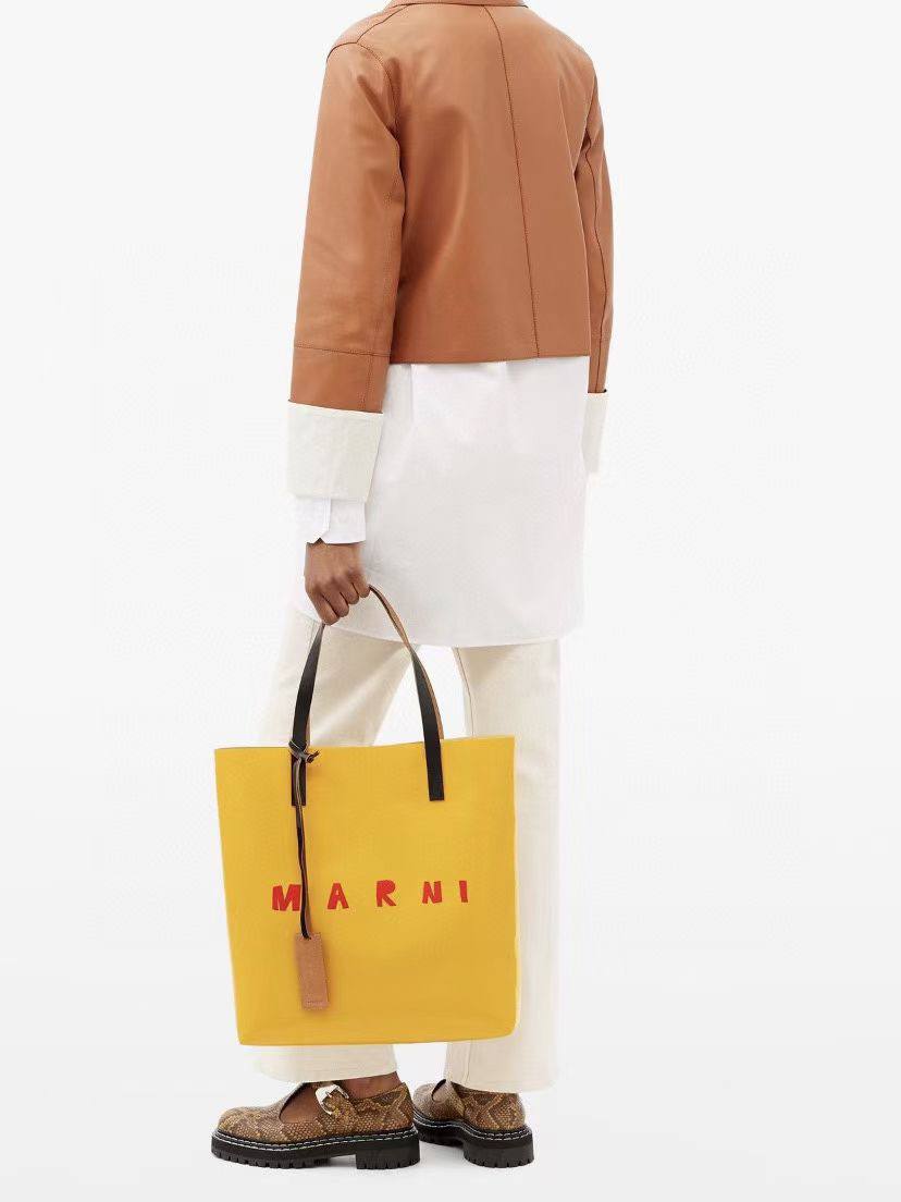 MARNI PVC Blue & Yellow Tote Bag