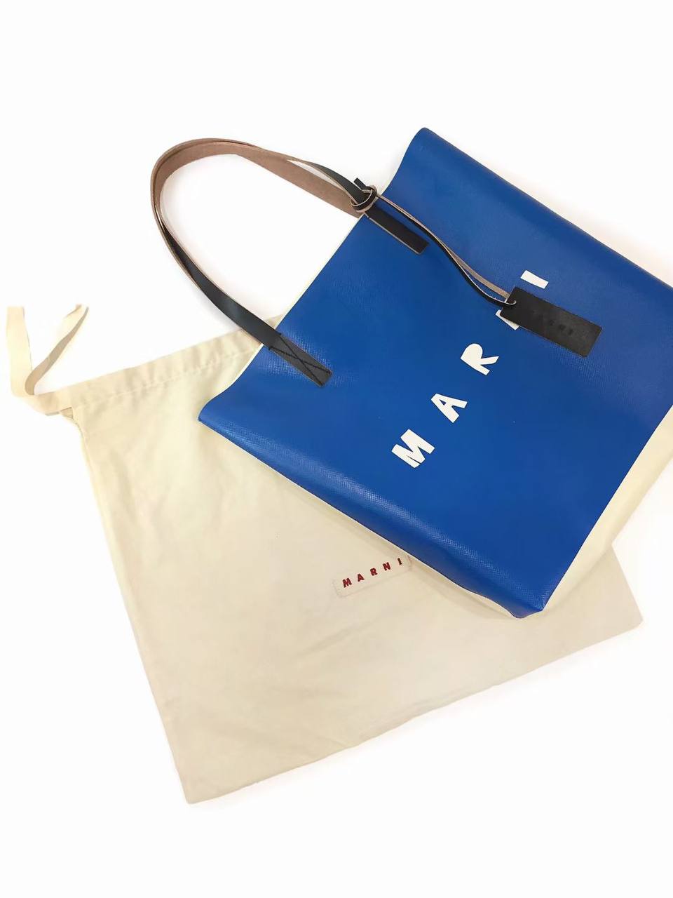MARNI PVC Blue & Yellow Tote Bag