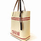 MARNI Beige Logo Print PVC Tote Bag
