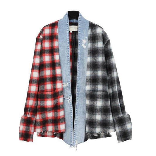 GREG LAUREN Grey Red Jacket