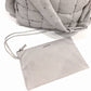 BOTTEGA VENETA Padded Intrecciato Briefcase Gray Bag