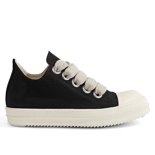 RICK OWENS DRKSHDW Black Jumbo Low Textile Sneakers