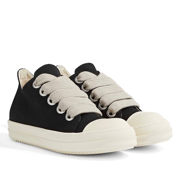 RICK OWENS DRKSHDW Black Jumbo Low Textile Sneakers