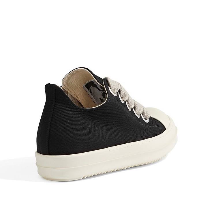 RICK OWENS DRKSHDW Black Jumbo Low Textile Sneakers