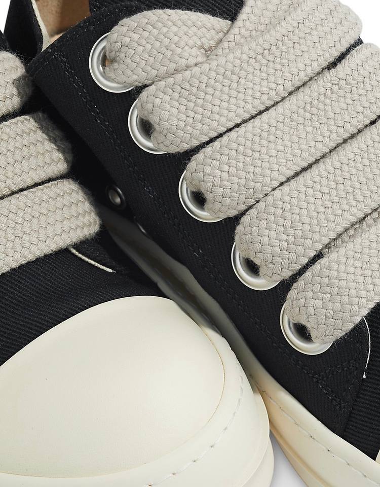 RICK OWENS DRKSHDW Black Jumbo Low Textile Sneakers
