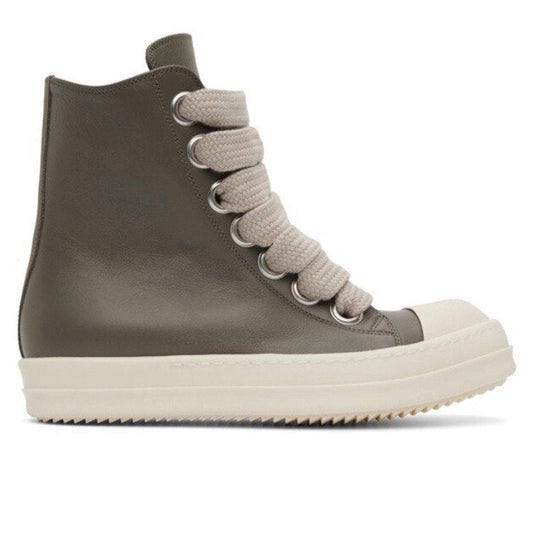 RICK OWENS  Khaki Leather Sneakers