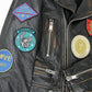 SAINT LAUREN Leather  Biker Jacket With Multicolor Patches