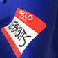 VETEMENTS Logo-Print Blue Oversized Hoodie