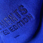 VETEMENTS Logo-Print Blue Oversized Hoodie