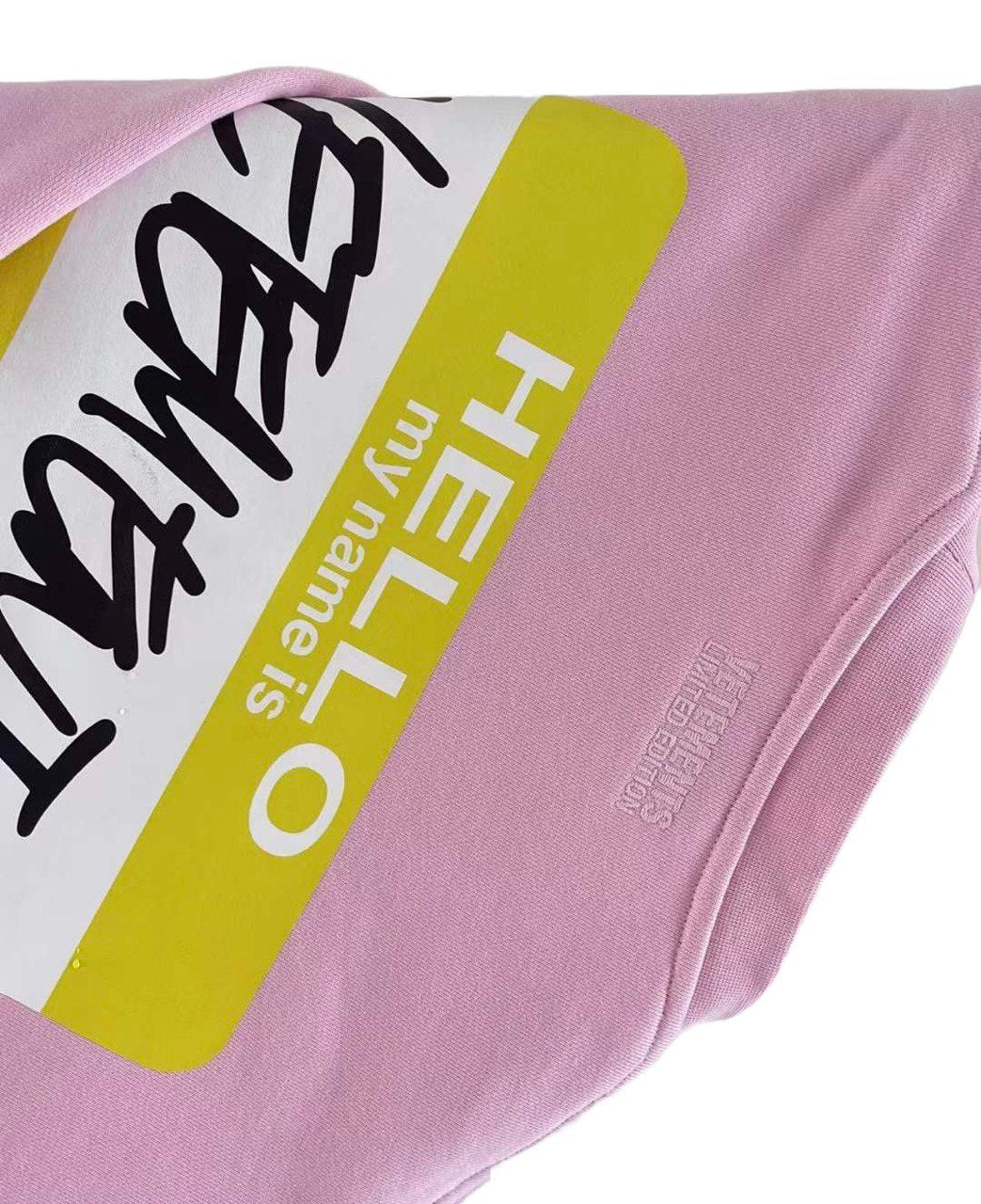 VETEMENTS Logo Print Pink Sweatshirt