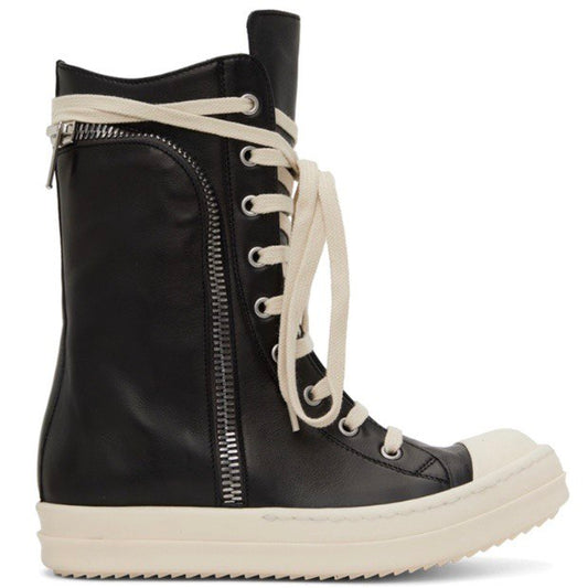 RICK OWENS Black High Pocket Sneakers